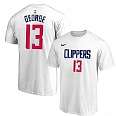 Los Angeles Clippers 13 Paul George White Nike T-Shirt,baseball caps,new era cap wholesale,wholesale hats